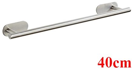 Wandmontage Rvs Badkamer Handdoek Plank Houder Hanger Zelfklevende Opknoping Rail Badkamer Benodigdheden Staaf Organisator Rack 40cm