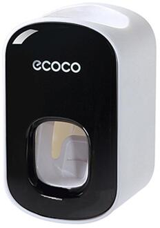 Wandmontage Tandpasta Knijper Automatische Tandpasta Dispenser Uv Desinfecteren Draagbare Tandpasta Houder Badkamer Punch Gratis Set zwart