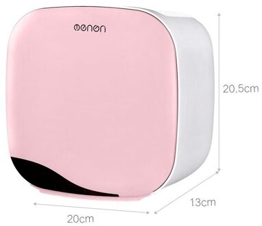 Wandmontage Toiletrolhouder Waterdicht Plank Tissue Doos Wc-papier Lade Papierrol Buis Opbergdoos Badkamer Accessoires roze-A
