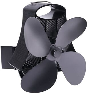 Wandmontage Warmte Self-Powered Haard Kachel Fan Rustig 4 Blades Aluminium Efficiënt Warm Grote Kamer Hout Log Brander eco grijs