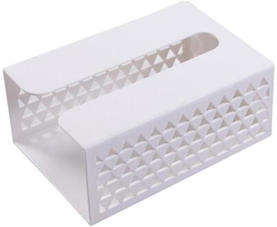 Wandmontage Zelfklevende Tissue Box Servet Houder Plastic Vuilniszak Dispenser Opbergmanden Kicthen Auto Opknoping Organisator wit