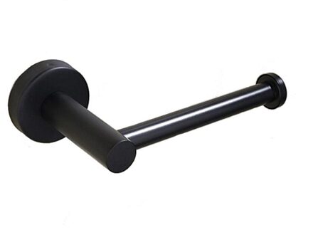 Wandmontage Zwarte Toiletrolhouder Handdoek Tissue Houder Papierrol Rack Keuken Badkamer Organizer Accessoires