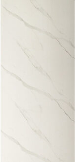 Wandpaneel Isodeco Calacatta Statuario 122x260 cm Waterbestendig Hoogglans Wit Isodeco