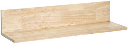 Wandplank Mick Naturel Rubberwood - 14x70x20 Cm - Hout - Bruin