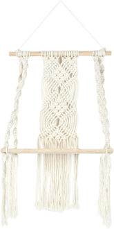 Wandplank/wandrek Ibiza - naturel - Boho stijl - 30 x 15 x 50 cm