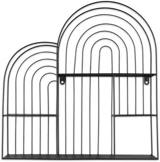 Wandplank - Wandrek - Livion Ivar - Inclusief Hanger - Zwart - Metaal