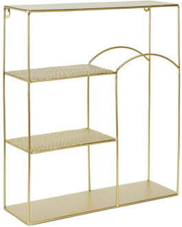 Wandplank/wandrek Roma Arte - goud - metaal - 44 x 12 x 45 cm