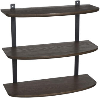 Wandrek Daan - Donker Essen - 60x60x24 Cm - Hout - Bruin