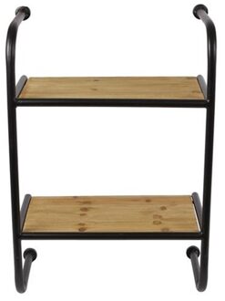 Wandrek Hout/Metaal - 39x22xH58 cm