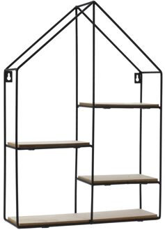 Wandrek Metaal Huisvorm 35x10x50cm