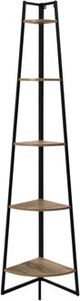 Wandrek staand - hoek - 5 plankjes - boekenplank - 34,5 x 180 cm