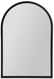 Wandspiegel Arch - zwart - metaal - halfrond - 34 x 50 cm - wanddecoratie spiegels