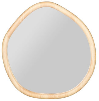 Wandspiegel Bois - blank hout - organische vorm - 42 x 44 cm - wanddecoratie spiegels