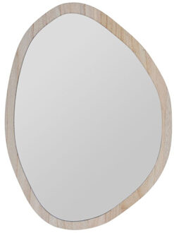 Wandspiegel Flow - blank hout - organische vorm - 44 x 60 cm - wanddecoratie spiegels
