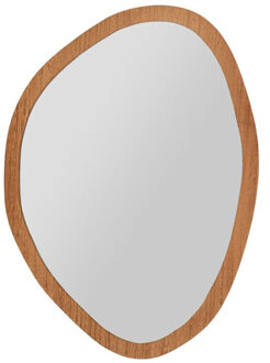 Wandspiegel Flow - donker hout - organische vorm - 36 x 50 cm - wanddecoratie spiegels