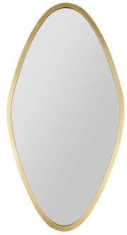 Wandspiegel Mineral - goud - metaal - ovaal - 27 x 53 cm - wanddecoratie spiegels