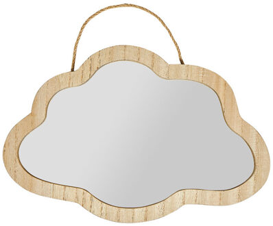 Wandspiegel wolk - decoratieve spiegel - MDF - 36x20 cm