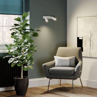 Wandspot Eye Spot 2-lamps, wit