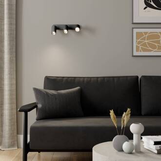 Wandspot Eye Spot 3-lamps, zwart