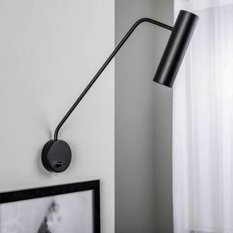 Wandspot Eye Super met schakelaar, zwart