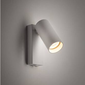 Wandspot FOURTY, wit, hoogte 17 cm, metaal, GU10