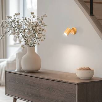 Wandspot Fun, geel, 14 cm hoog, verstelbaar, GU10