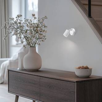 Wandspot Fun, wit, 14 cm hoog, verstelbaar, GU10