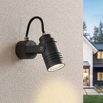 wandspot Galina, grijs, aluminium, 11,2 cm hoog donkergrijs