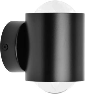 wandspot Jyla, zwart, 3.000 K, omhoog/omlaag, lens