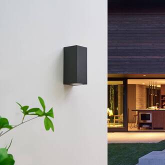 Wandspot Lucande Lavina, 17 cm, antraciet, GU10, 2-lamps. donkergrijs