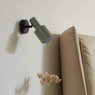 wandspot Ovelia, groen/zwart, metaal, E27 groen, zwart