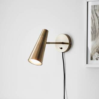 Wandspot Peak, 1-lamp, messing antiek antiek messing