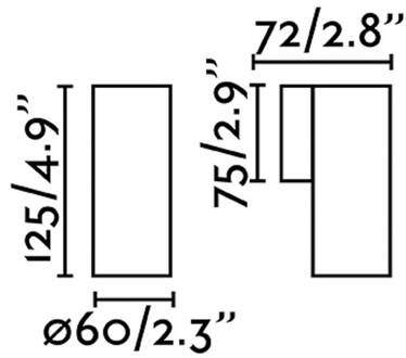 Wandspot Stan, wit, aluminium, Ø 6 cm