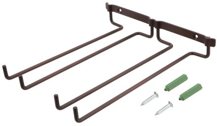 Wandsteun Dubbele Rij Thuis Keuken Houder Plank Bar Accessoires Bar Wijnrek Glaswerk Opknoping koffie