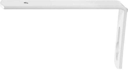 Wandsteunen 10cm, 2 Stuks Plus Rail - Metaal - Wit