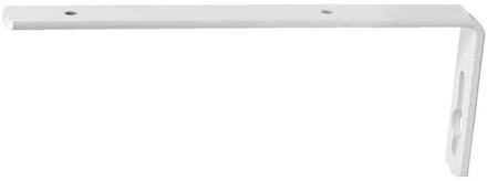 Wandsteunen 15cm, 2 Stuks Plus Rail - Metaal - Wit