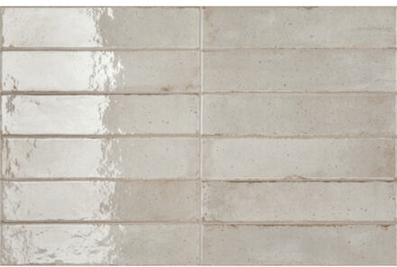 Wandtegel Ceramic-Apolo Raku 6x27 cm Glans Oyster (Doosinhoud: 0,78 M2)