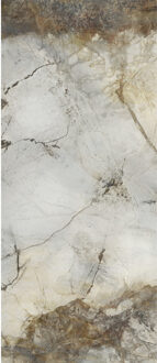 Wandtegel Gold Hard 120x280 cm Gepolijst Wit Marmerlook - Wandtegel Gold Hard 120x280 cm Gepolijst Wit Marmerlook (prijs Per Tegel)