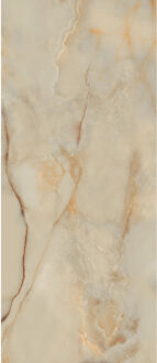 Wandtegel Onice Honey 120x280 cm Gepolijst Beige Marmerlook - Wandtegel Onice Honey 120x280 cm Gepolijst Beige Marmerlook (prijs Per Tegel)