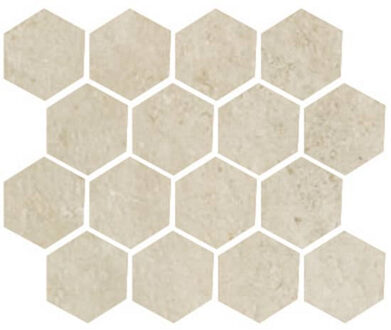 Wandtegel Serenissima Promenade 25x30 cm Mos.Esag.Sabbia Serenissima