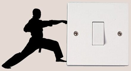 WANGZHIMING cartoon DIY 3d muurstickers voor kinderen kamers Taekwondo voor muurstickers slaapkamer home decor woonkamer