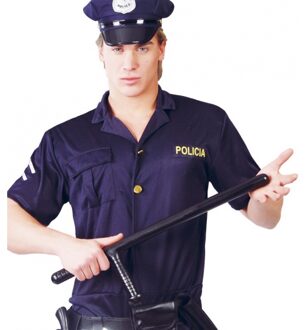 Wapenstok politie verkleed speelgoed - zwart - 60 cm - carnaval - agenten accessoires