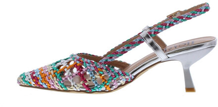 Waqi vlecht slingback | dames | maat: | imitatieleer Veelkleurig - 39