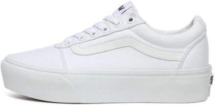 Ward Platform Canvas Dames Sneakers - White - Maat 37