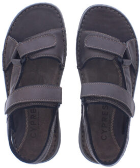 Ward velcro leer | maat: | kleur: | heren sandalen | materiaal: leer Bruin - 43