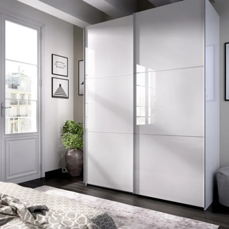 Wardrobe sliding doors model SLIDE COLOR white brightness 150