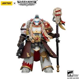 Warhammer 40,000 Action Figure White Scars Stormseer Consulwith Force Staff and Bolt Pistol 12 cm