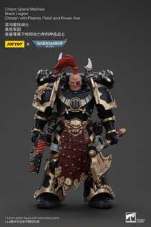 Warhammer 40k Action Figure Chaos Space Marines Black Legion Chosen with Plasma Pistol and Power Axe 20 cm