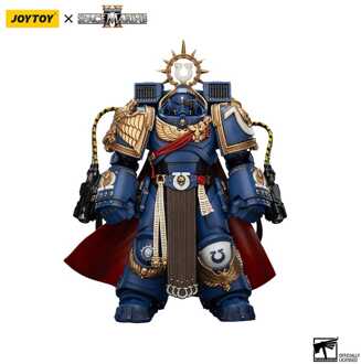 Warhammer 40k Action Figure Ultramarines Marneus Calgar Chapter Master with MKX Gravis Armour and Gauntlets of Ultramar 20 cm