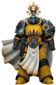 Warhammer Imperial Fists Action Figure Librarian Consulwith Force Axe and Bolt Pistol 12 cm